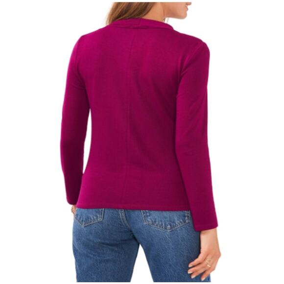 New ~ 1.STATE ~ Long Sleeve Cross Front Cozy Knit Top Size S FALL vibes - Picture 2 of 8